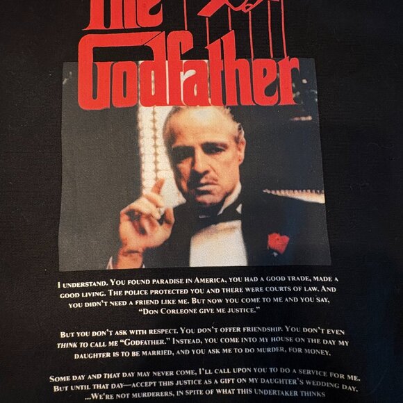 The Godfather x Shoe Palace Hoodie Mens Size Large Black Pullover Sweatshirt - Picture 2 of 13